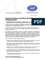 Grupo de Prácticas de Auditoría ISO 9001 Directrices Sobre