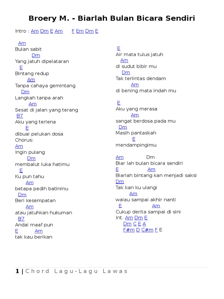 Chord Lagu Indo Lawas Pdf