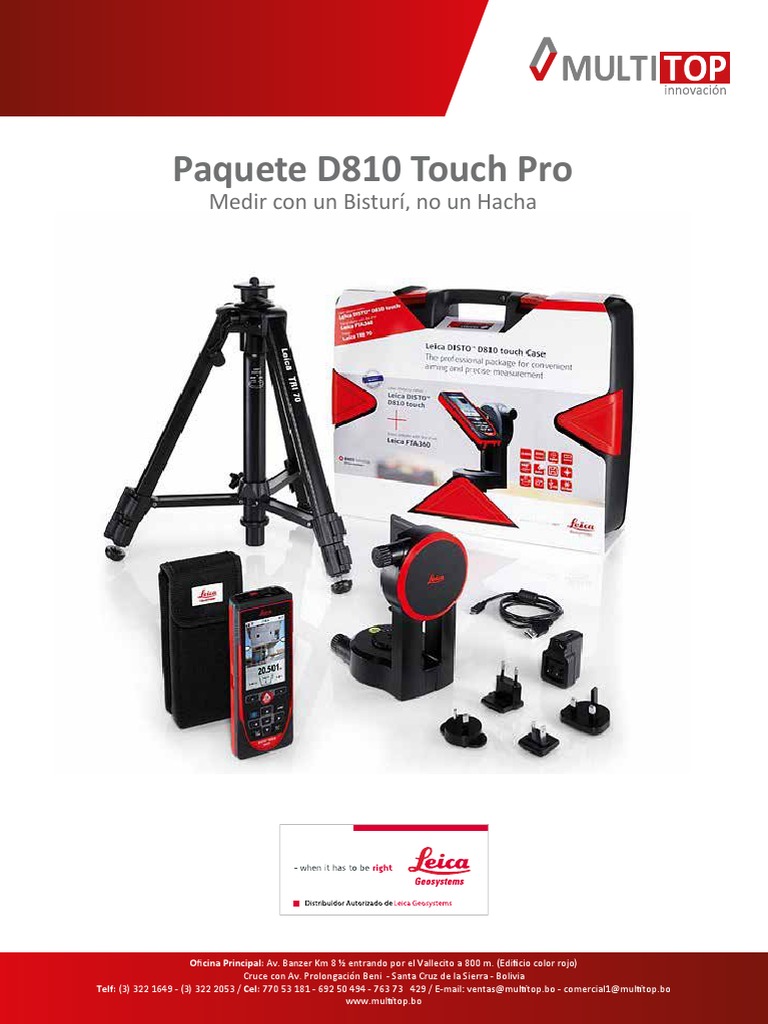 Distanciometro Disto Leica d810 Pack Completo Multitop | PDF | Pantalla ...