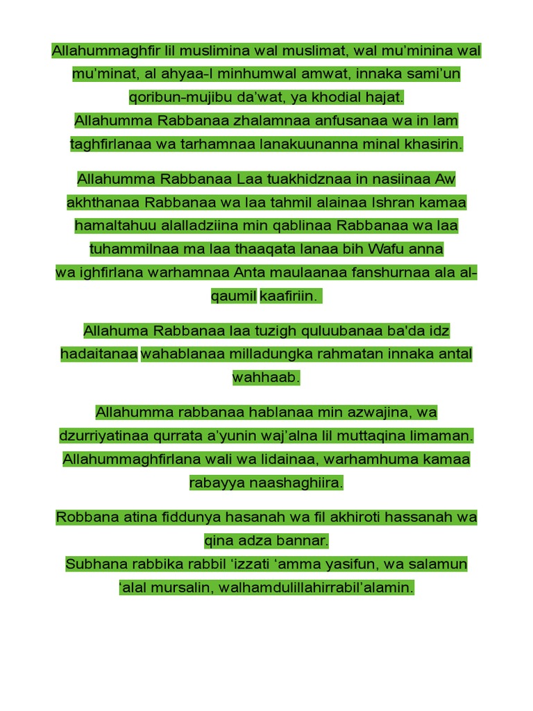 Doa | PDF | Wellness | Religion & Spirituality