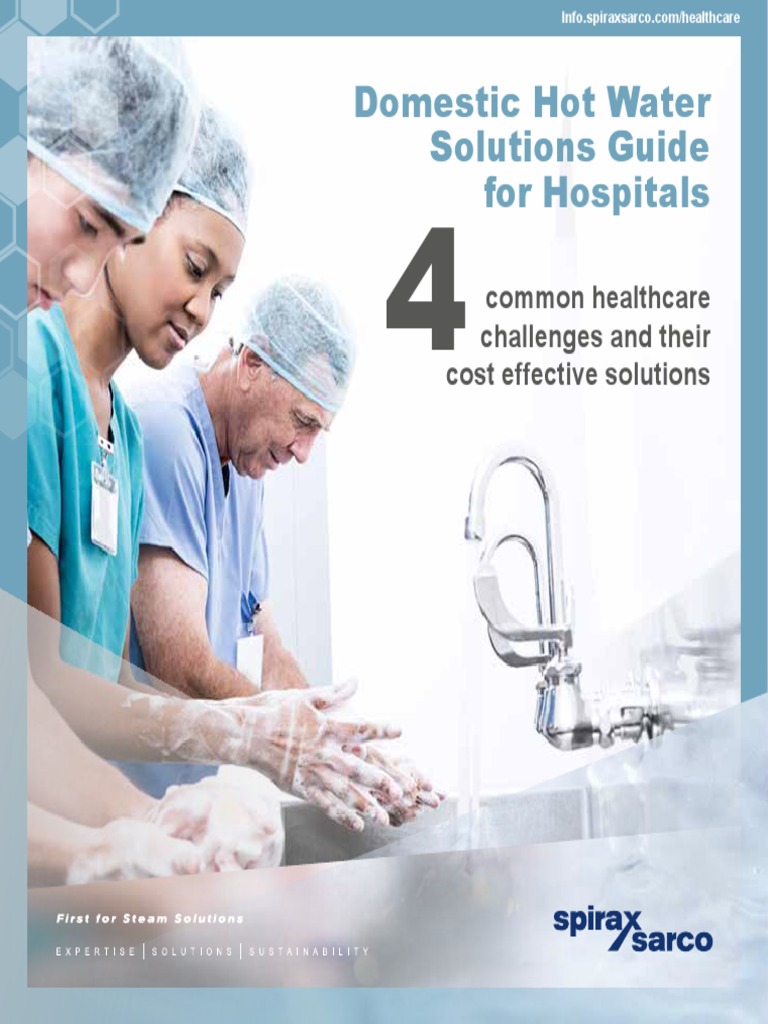 Domestic Hot Water Solutions Guide For Hospitals PDF Water Heating