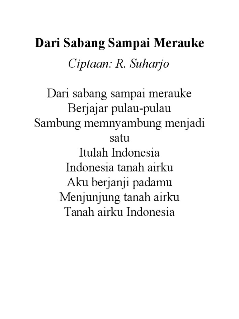 Dari Sabang Sampai Merauke | PDF