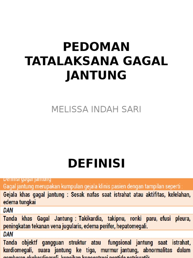 Pedoman Tatalaksana Gagal Jantung Pdf