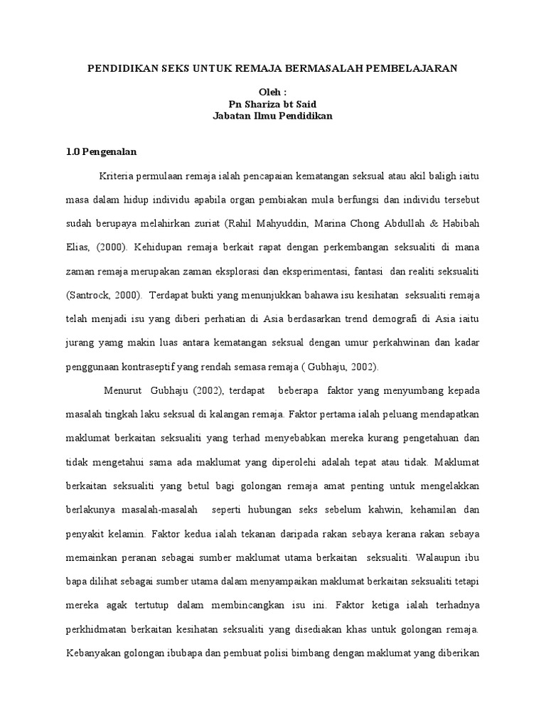 Pendidikan Seks Pdf