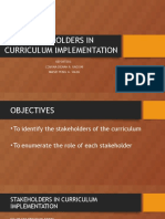 Stakeholders in Curriculum Implementation