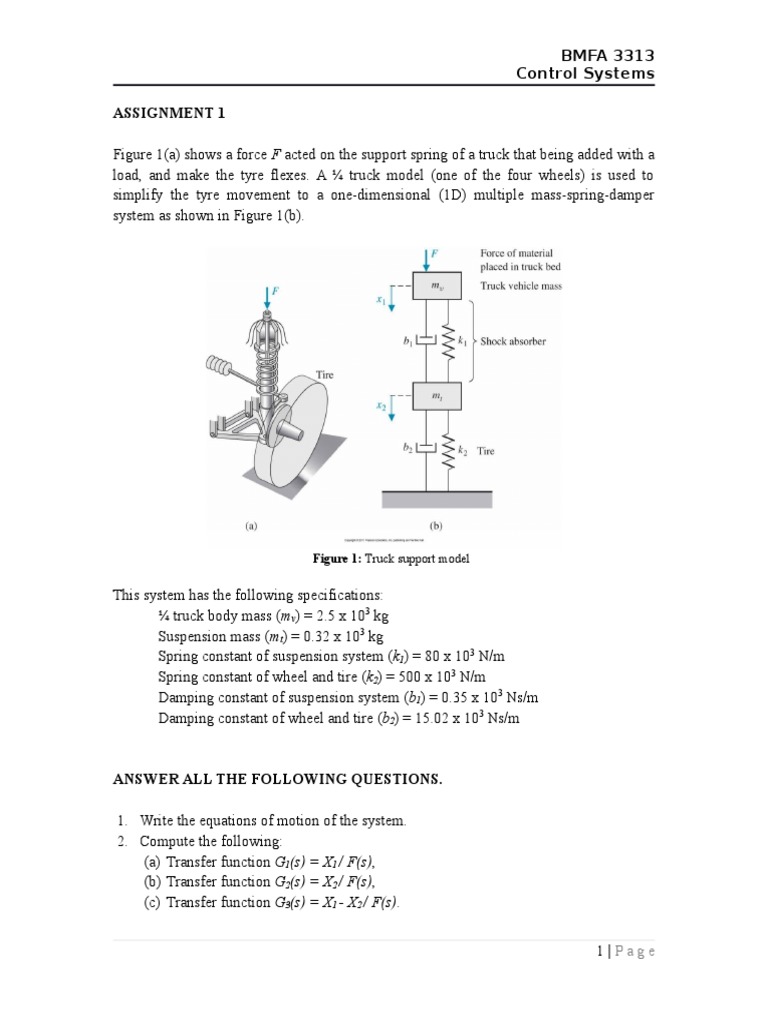 Truck Suspension Control System Analysis | PDF | Teaching Methods ...