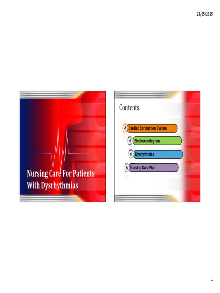 Nursing Care For Patients With Dysrhythmias | PDF | Heart ...