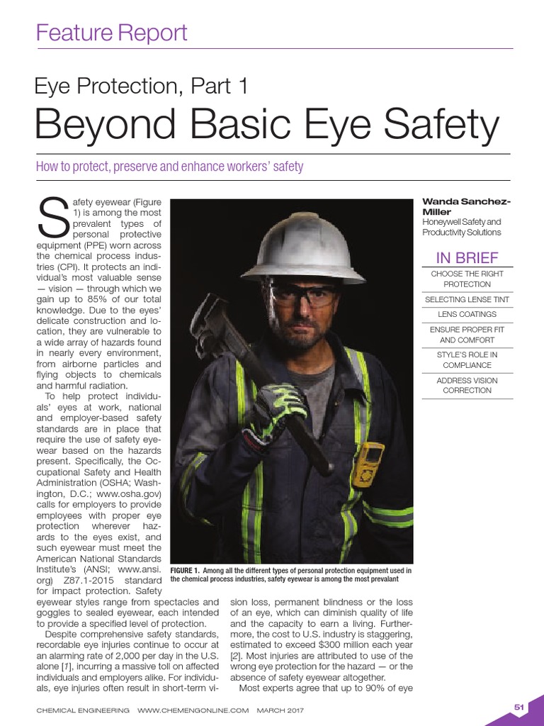 Eye Protection, Part 1 - Beyond Basic Eye Safety | PDF | Glasses ...