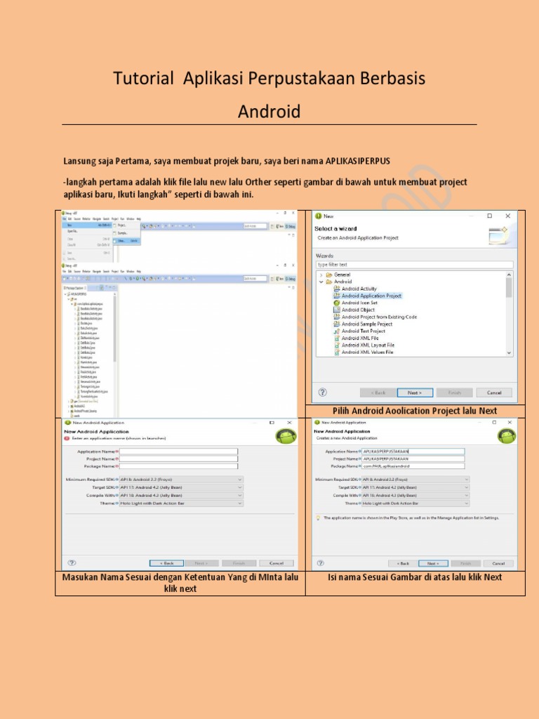 Tutorial Aplikasi Perpustakaan Berbasis ANDROID | PDF