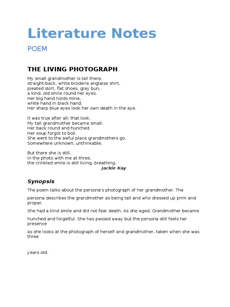 Literature Notes Poetry