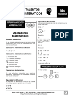 5to de Primaria Operadores