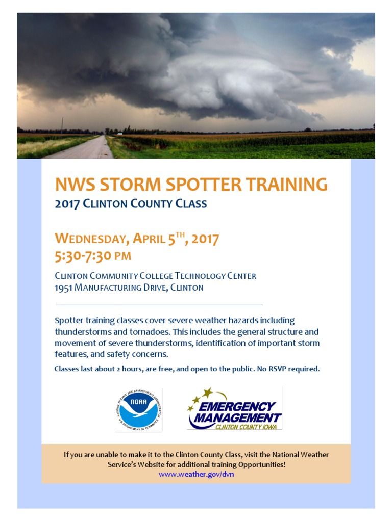Clinton County Storm Spotter Training 2017 | PDF | Science & Mathematics