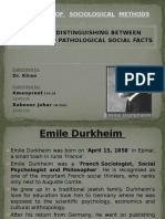 Emile Durkheim's Rules for Distinguishing Normal From Pathological Social Facts