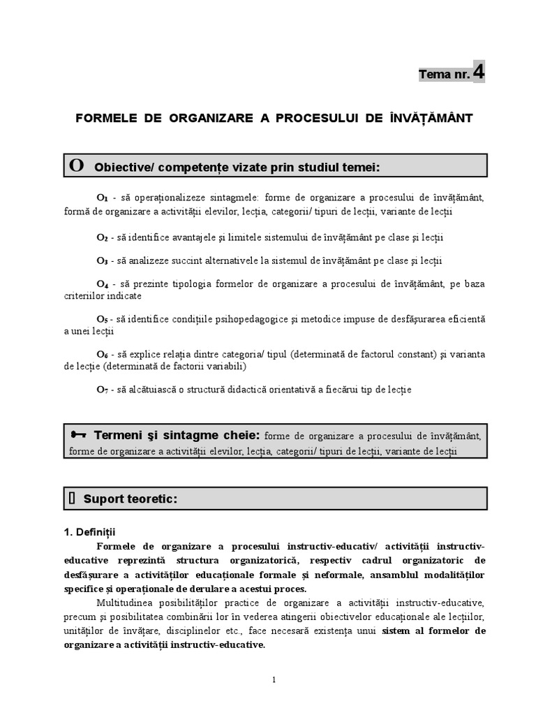 Forme de Organizare | PDF