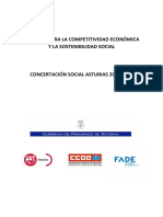 Acuerdo Competividad Empresarial Sostenibilidad Social Asturias