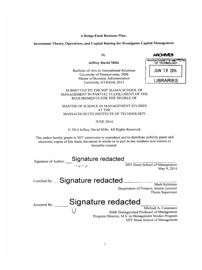 Doctoral Prospectus Template
