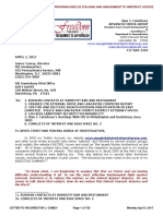 Letter To James Comey, Director of FBI Re Russian Contacts at Marriott Bar and Restuarant April 3, 2017 Final