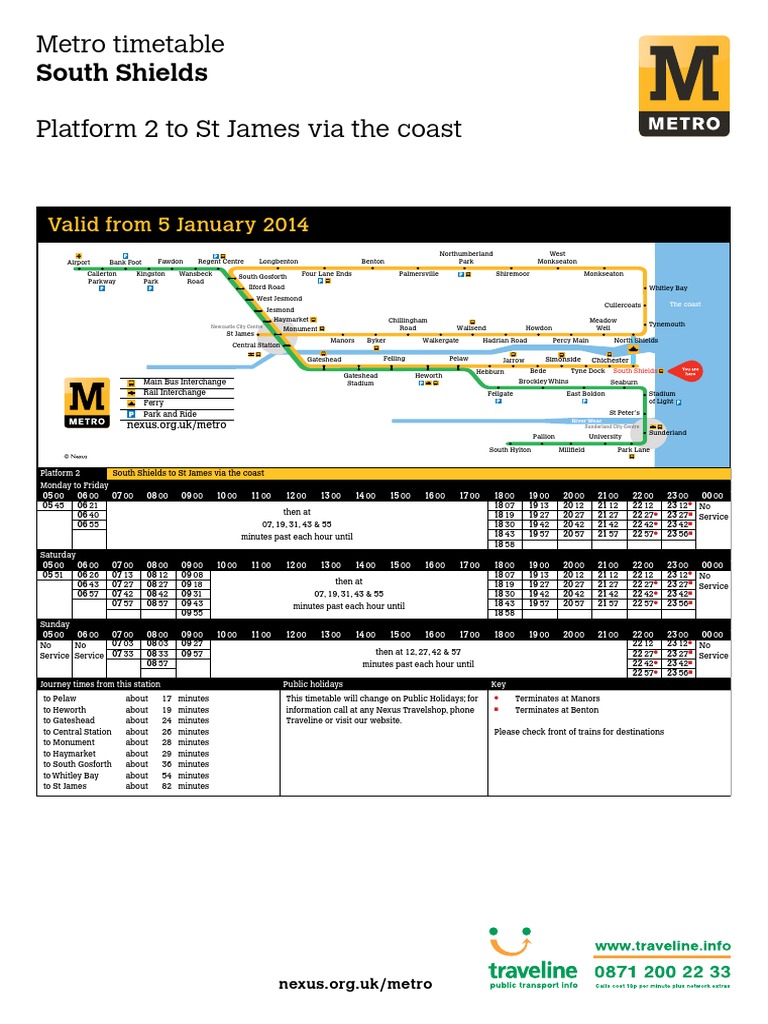 Newcastle metro map timetable reduced rare www yakimankagbu ru