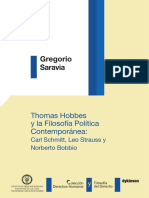 Thomas Hobbes y La Filosofía Política Contemporánea. Carl Schmitt, Leo Strauss y Norberto Bobbio - Saravia, Gregorio