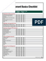 Equipment Basics Checklist PDF