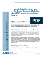Frequently Asked Questions From Marine Engine Owners and Rebuilders About EPA's Marine Remanufacture Program