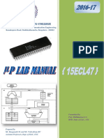 4th Sem Microprocessor Lab Manual Using AFDEBUG 15ECL47