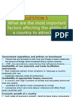 Factors affecting FDI: regulations, materials, resources, growth