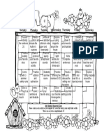 May Monthly Homework Chart Please Color in Each Activity As You Complete It. Leave This Chart in Your Daily Folder So Mrs. Torres Can See Your Accomplishments. J