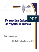 Formulacion y Evaluacion de Proyectos