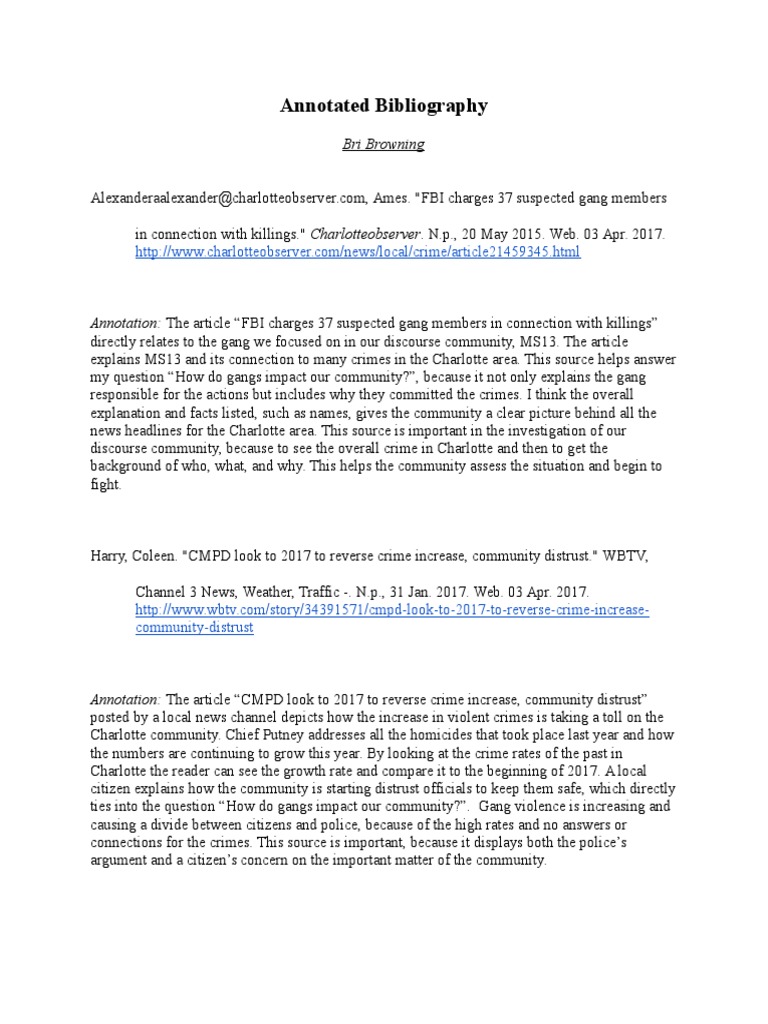 Annotated bibliography example image