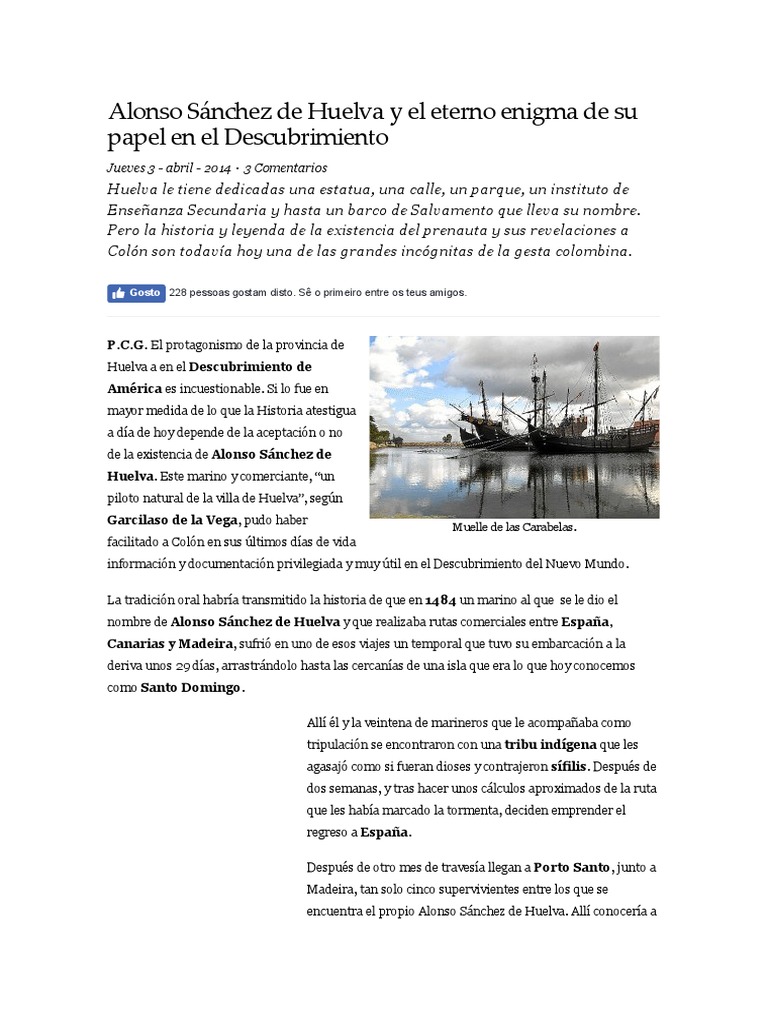 Alonso Sánchez de Huelva y El Eterno Enigma de Su Papel en El