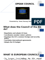 European Council: Presented By: Amal, Anurag, Anal, Uttiya