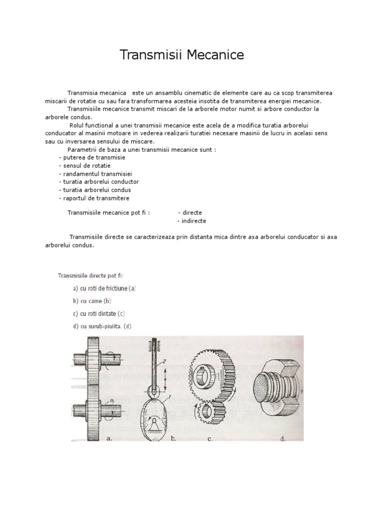 Transmisii Mecanice | PDF