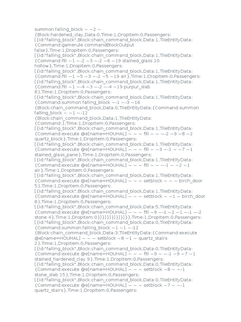 Minecraft Hotel Command Blocks | PDF | Mojang | Minecraft