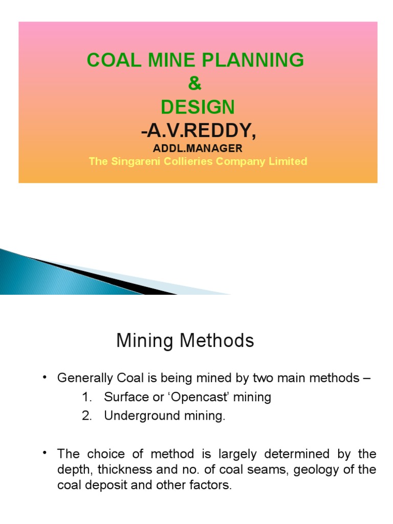 Opencast Coal Mine Planning & Design | PDF | Coal Mining | Mining