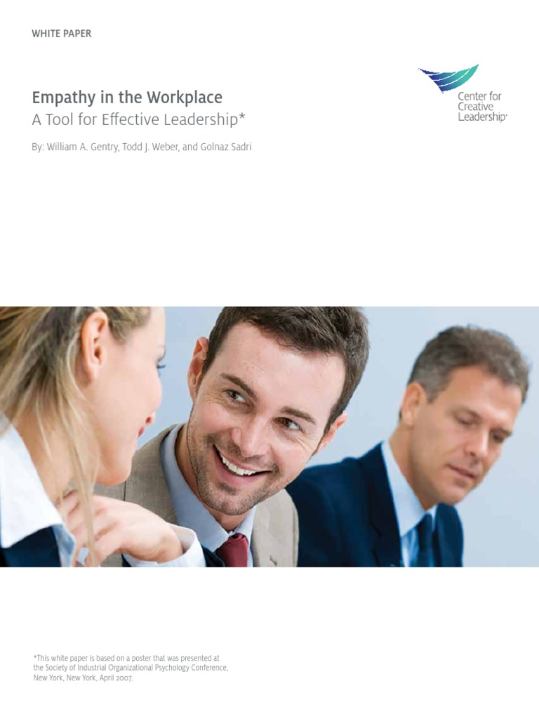 Empathy in The Workplace | PDF | Empathy | Industrial And ...