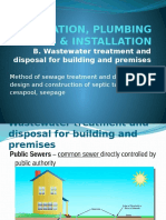 Sanitation, Plumbing Design & Installation: B. Wastewater Treatment and Disposal For Building and Premises