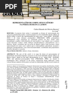 Representações de Corpo Sexo e Gênero Na Poesia de Bianca Lafroy