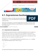 4.1. Expresiones Booleanas