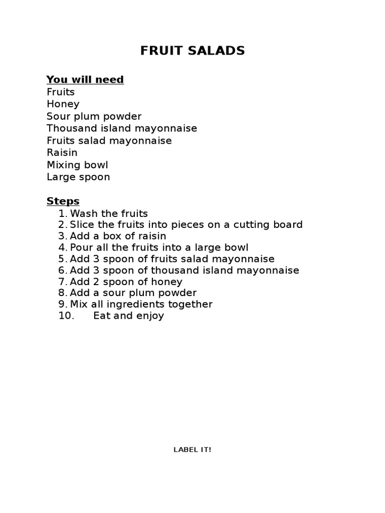 Fruit Salads PDF