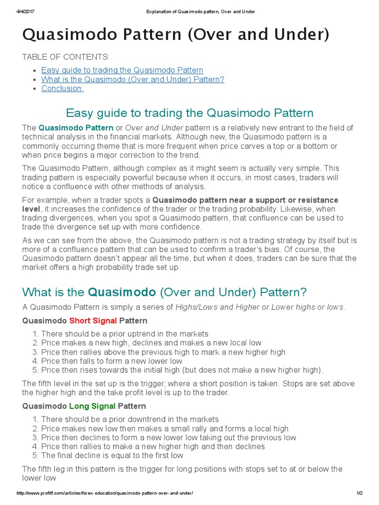 Quasimodo Pattern Trading Guide | PDF | Technical Analysis | Financial ...