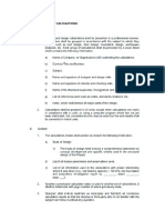 Structural Analysis - Presentation of Calculation