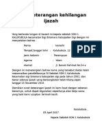 Surat Keterangan Kehilangan Ijazah