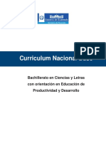 CNB Bachillerato en Ciencias y Letras Con Orientación en Educación de Productividad y Desarrollo