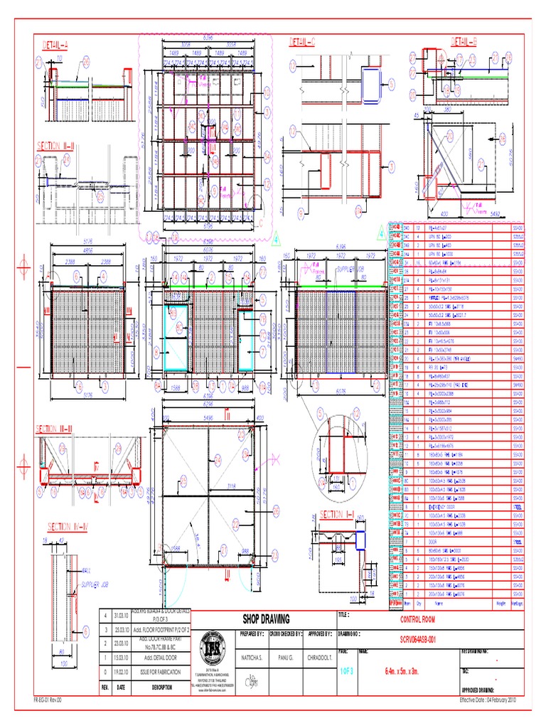 Control Room Shop Drawing Details | PDF