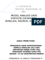 Model Analisis Data Statistik (Deskriptif, Korelasi