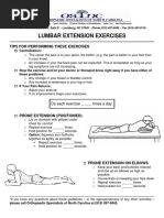 Lumbar Extension Exercises