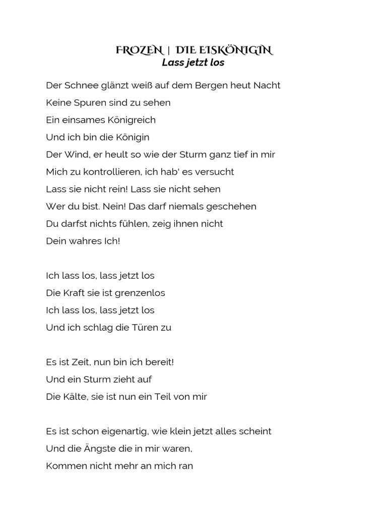 Lass Jetzt Los PDF