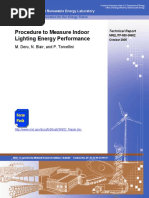 Procedure To Measure Indoor Lighting Energy Performance: M. Deru, N. Blair, and P. Torcellini