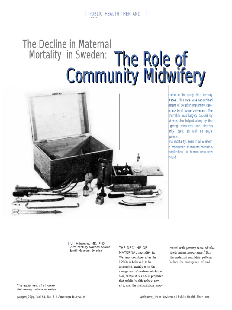 The Role of Community Midwifery | PDF | Midwife | Maternal Death